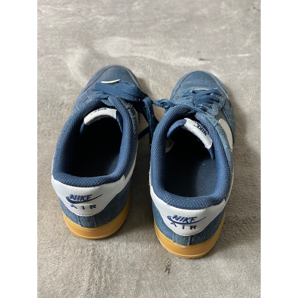 Nike Sneakers Womens 8.5 Navy Air Force 1 Low Suede Leather Gum Sole 07 AF1